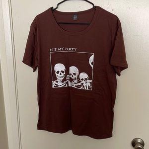 Skull shirt, brown